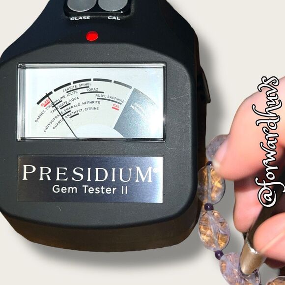 Light Pink Faceted Glass Necklace With Amethyst Spacer Beads - READ - Picture 8 of 9